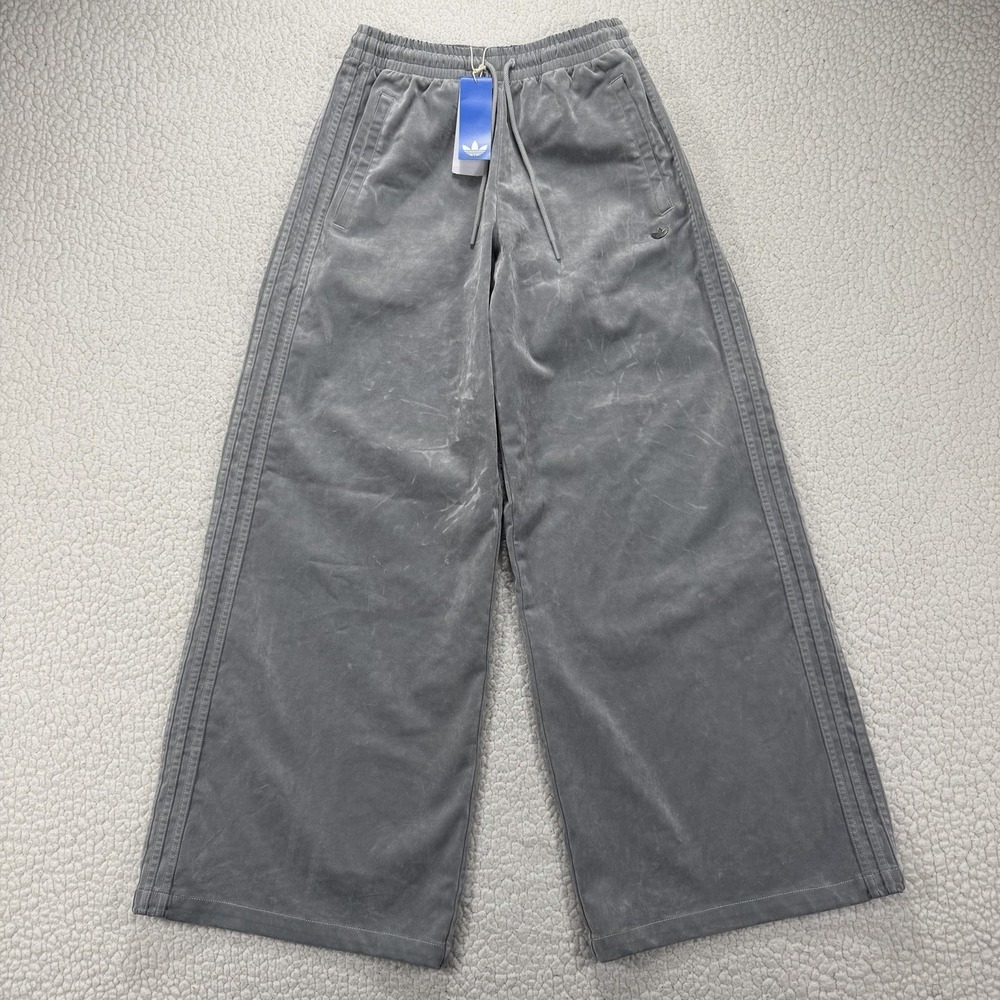 Adidas Firebird wide Leg Track Pants Small Gray Oversized Streetwear‎ Athleisure